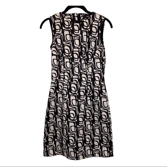 H&M Black & White Geometric Square Print Dress - Picture 5 of 12